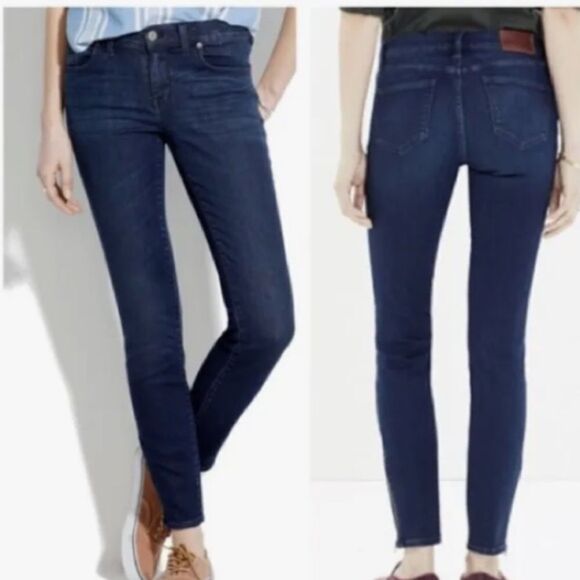 Madewell skinny skinny jeans with zippers at the ankles and knee patches size 28 - Picture 1 of 8